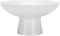 MAGICLULU Ceramic Fruit Bowl Decorative Footed Serving Dish 4.72X2.40In White Pedestal Cake Plate for Kitchen Centerpiece Dessert Display