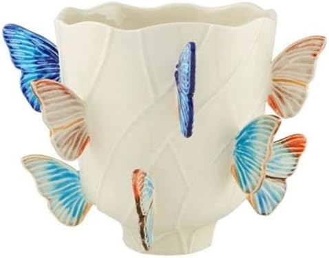 Bordallo Pinheiro Cloudy Butterflies Vase 9-Inch
