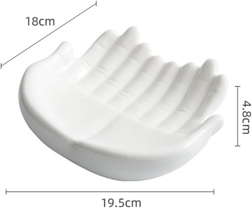 Jewelry Tray Ceramics Buddha Hand Shaped Jewelry Dish Decorative Storage Plate for Home Office Tabletop Decorations - Small
