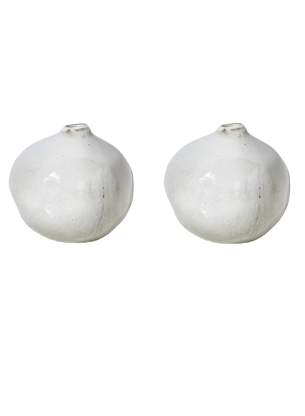 Serene Spaces Living Set of 2 Large Free-Form Edge Glazed Ceramic Plate- Dinnerware for Vintage Weddings, Events, Measures 12" Diameter and 1.5" Tall