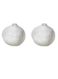 Serene Spaces Living Set of 2 Large Free-Form Edge Glazed Ceramic Plate- Dinnerware for Vintage Weddings, Events, Measures 12" Diameter and 1.5" Tall
