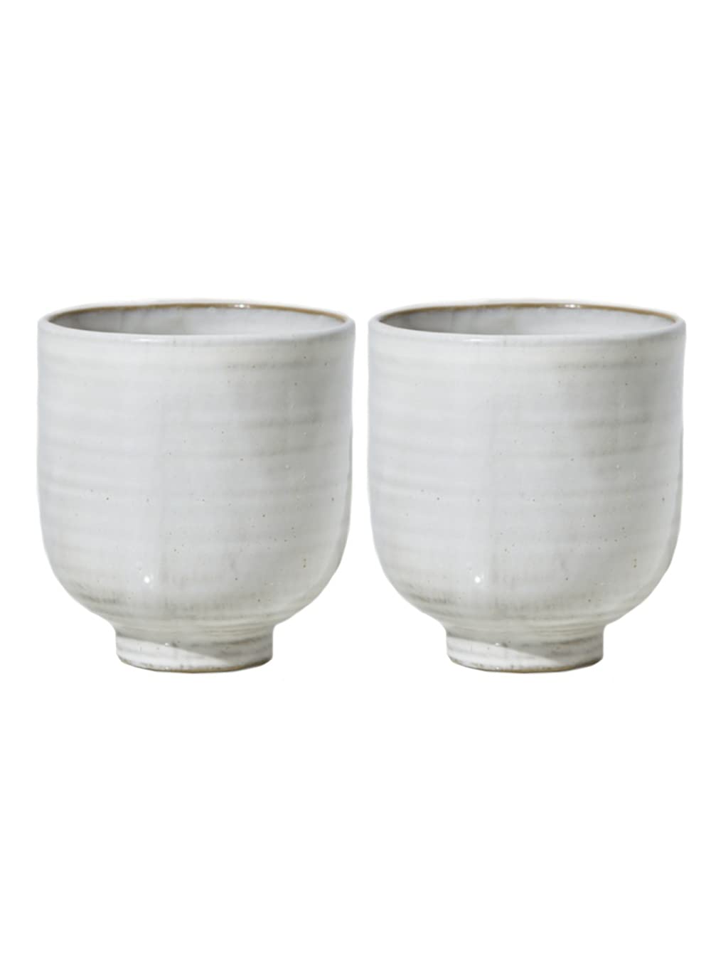 Serene Spaces Living Set of 2 Large Free-Form Edge Glazed Ceramic Plate- Dinnerware for Vintage Weddings, Events, Measures 12" Diameter and 1.5" Tall