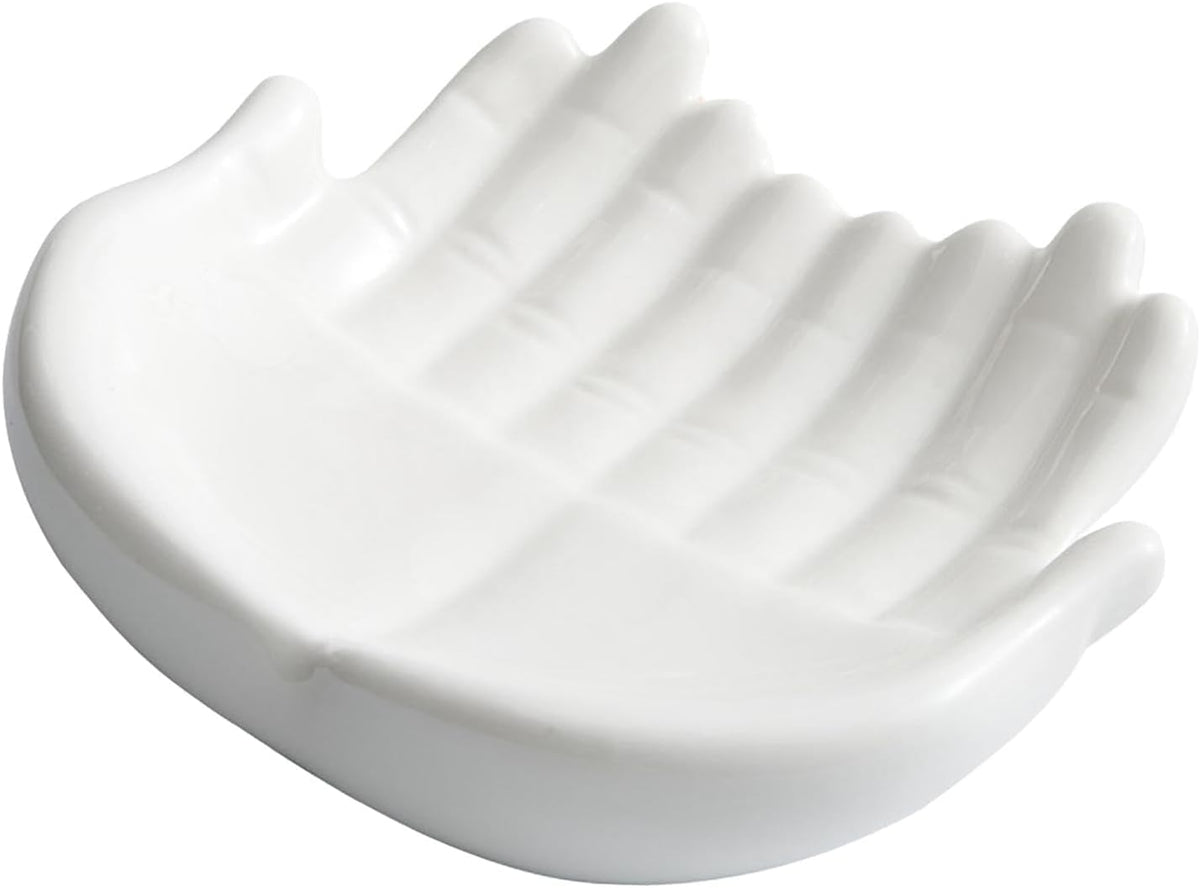 Jewelry Tray Ceramics Buddha Hand Shaped Jewelry Dish Decorative Storage Plate for Home Office Tabletop Decorations - Small