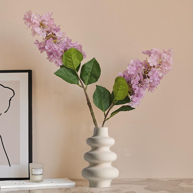Steviieden Ceramic Vases Set, Boho Home Decor Vase, Off White, Set of 2