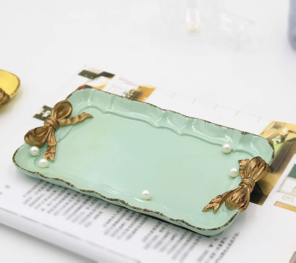Warmtree Bow Jewelry Tray, Coquette Trinket Dish, Vanity Decor