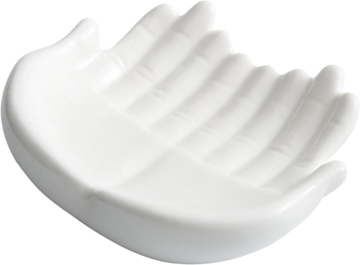 Jewelry Tray Ceramics Buddha Hand Shaped Jewelry Dish Decorative Storage Plate for Home Office Tabletop Decorations - Small