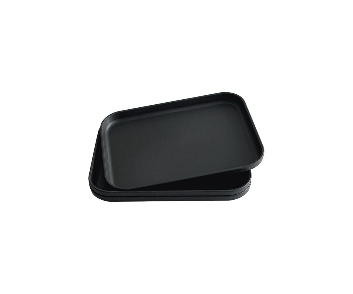 Small Tray 3 Pack, Blue 7.8 inch Wheat Straw Plastic Plates