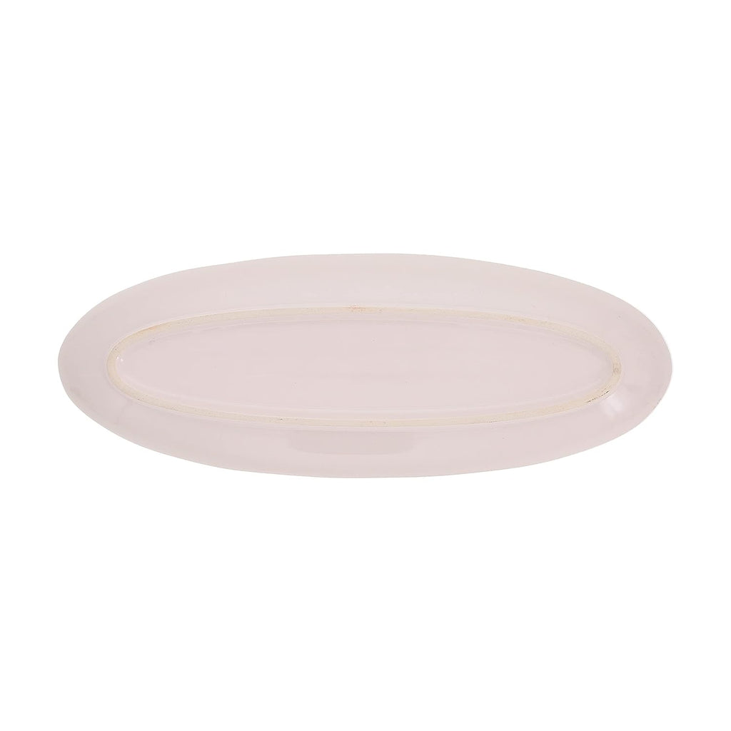 Pavilion - The Best Things in Life Ceramic Tray, Serving Platter, Appetizer Plate, Oval Food Tray, Watercolor Floral/Garden Design, 1 Count, 12 x 4.5 x 1-inch, Multicolor