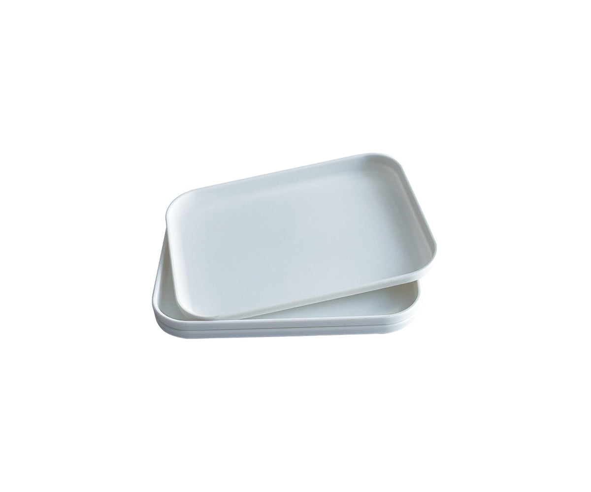 Small Tray 3 Pack, Blue 7.8 inch Wheat Straw Plastic Plates