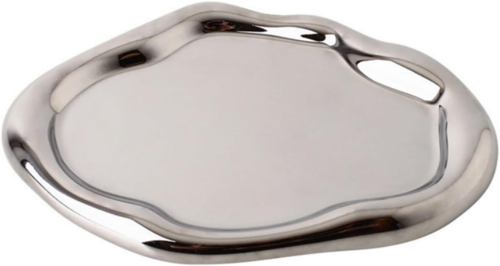 Silver Tray Decorative Vanity Tray Bathroom Tray Long Jewelry Dish