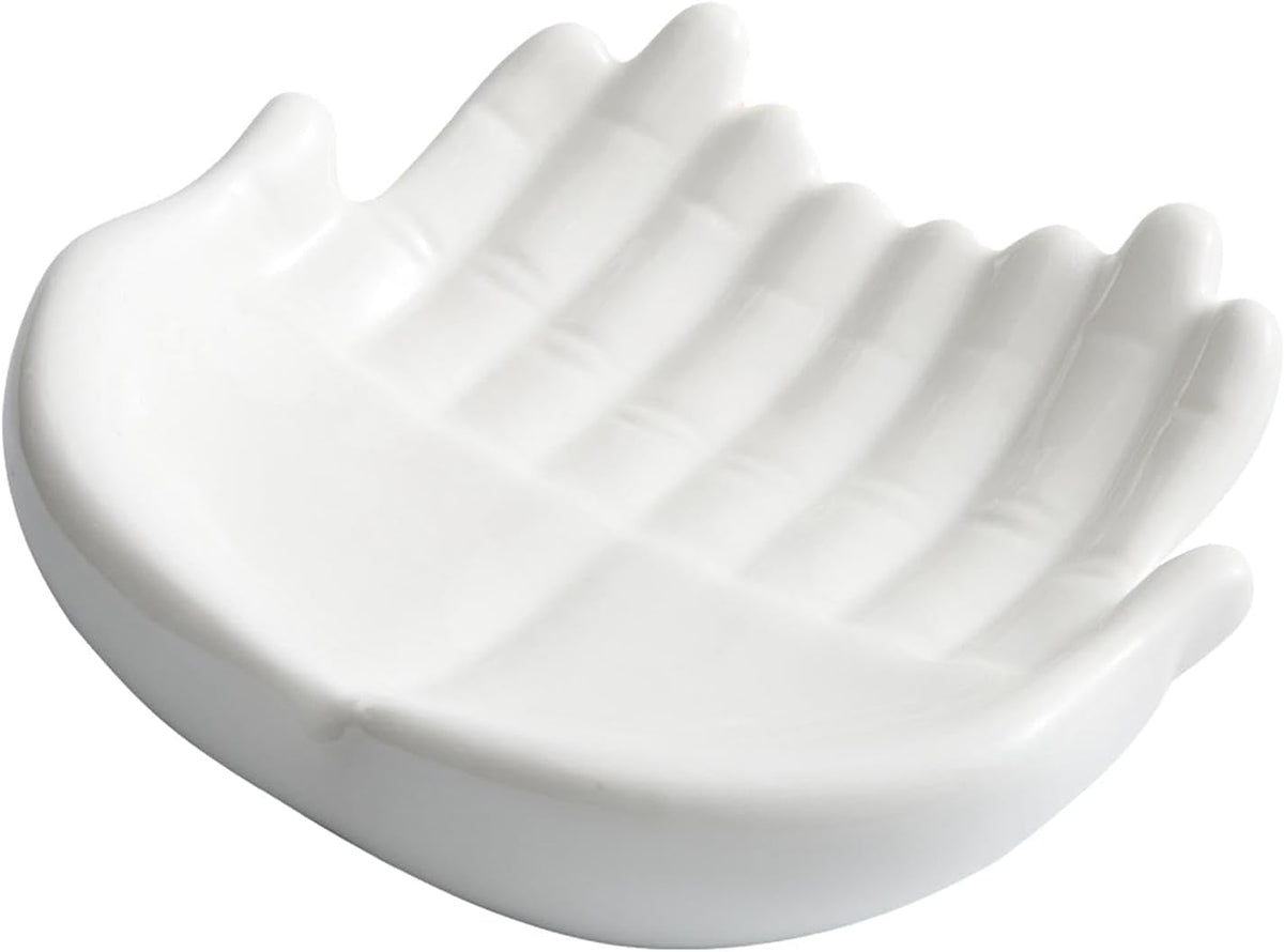 Jewelry Tray Ceramics Buddha Hand Shaped Jewelry Dish Decorative Storage Plate for Home Office Tabletop Decorations - Small