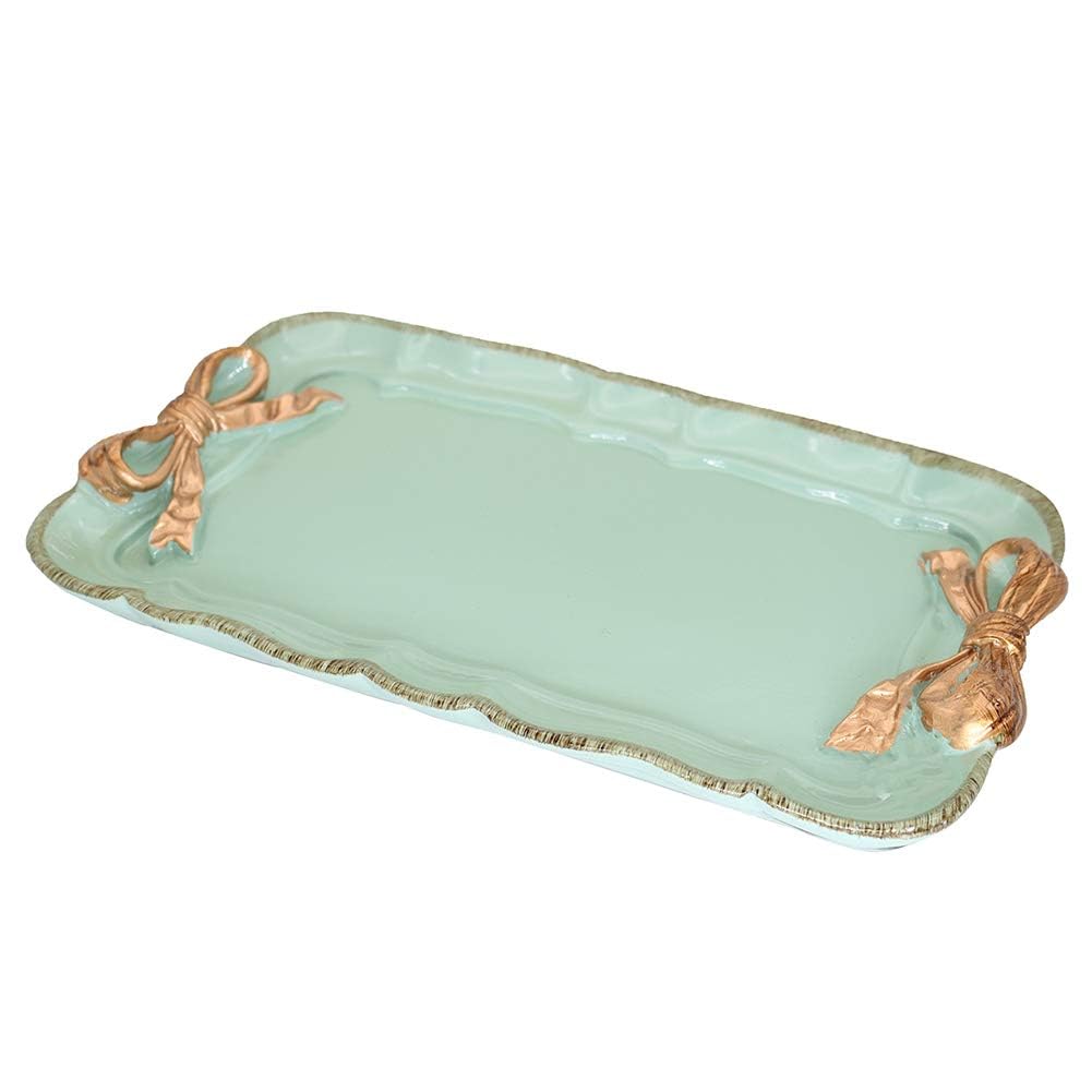 Warmtree Bow Jewelry Tray, Coquette Trinket Dish, Vanity Decor