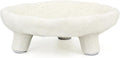 Three-Legs Ceramic Decorative Bowl- 8" Small White Footed Fruit Bowl for Kitchen Counter, Entryway &Table Home Décor,Multi-Purpose Footed Centerpiece Bowl for Candy,Breads,candles, trinkets or key