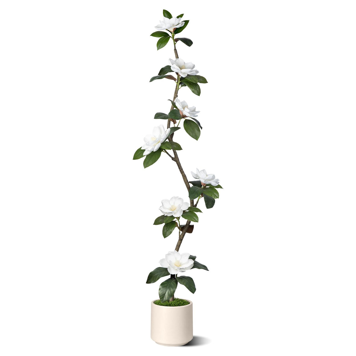 Cherry Blossom Tree 4FT Artificial Plants Indoor - Reinforced Spiral Connection Base & Anti-Shedding Silk Sakura Flowers, Faux Pink Tree for Living Room Home Office Bedroom Decor