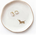 Dachshund Jewelry Dish Tray for Dog Lover,Ceramic Trinket Tray, Key Bowl, Decorative Plate 4.7 in