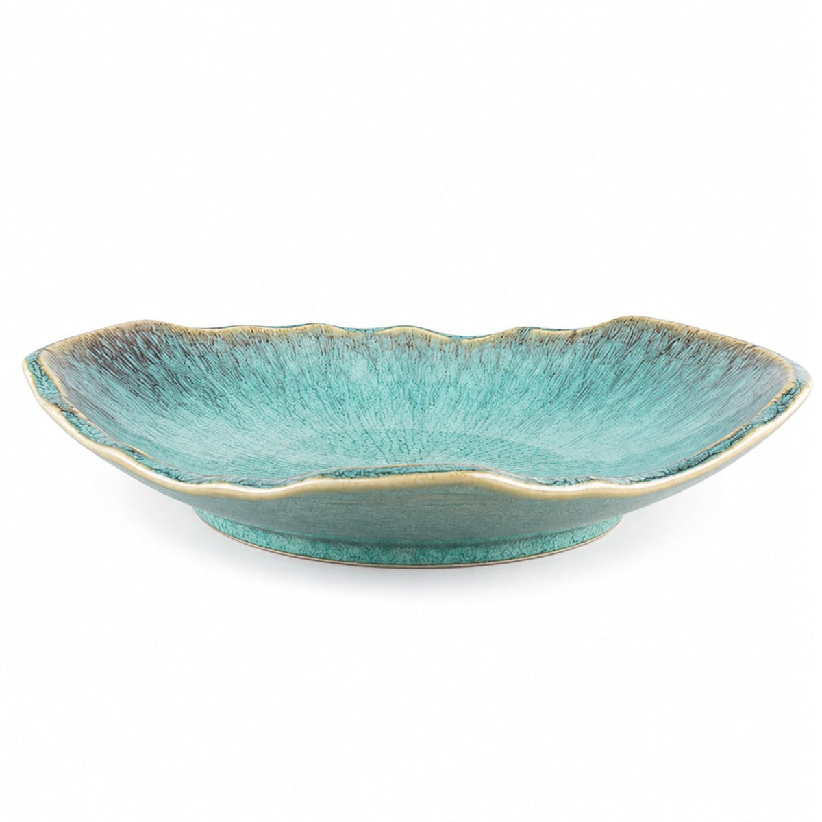 Green Ceramic Decorative Bowl – 12 In Fruit Bowl, Candy Dish, Key Bowl for Entryway Table, Trinket Dish, Ring Dish, Jewelry Tray, Porcelain Catchall for Kitchen, Bedside, Living Room Home Decor