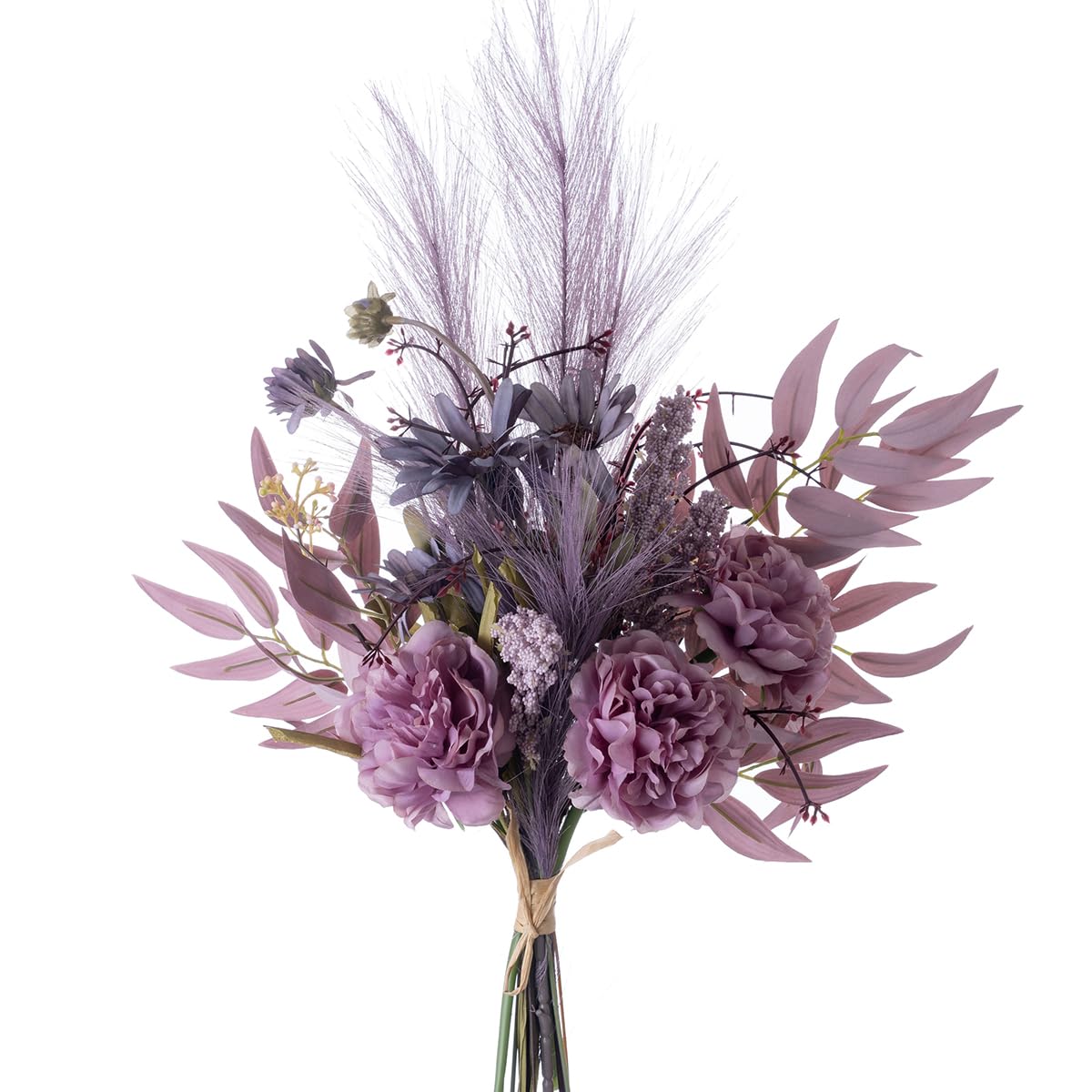 17-inch Artificial Fake Faux Flowers Silk Flower Arrangements Bouquets with Dandelions, Dahlias, Hydrangeas, Sunflowers, Roses, Astilbes and Shooting Star Branches(Autumn Haze)