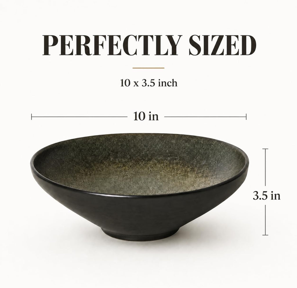 11'' Large Ceramic Decorative Bowl, Key Bowl for Entryway Table