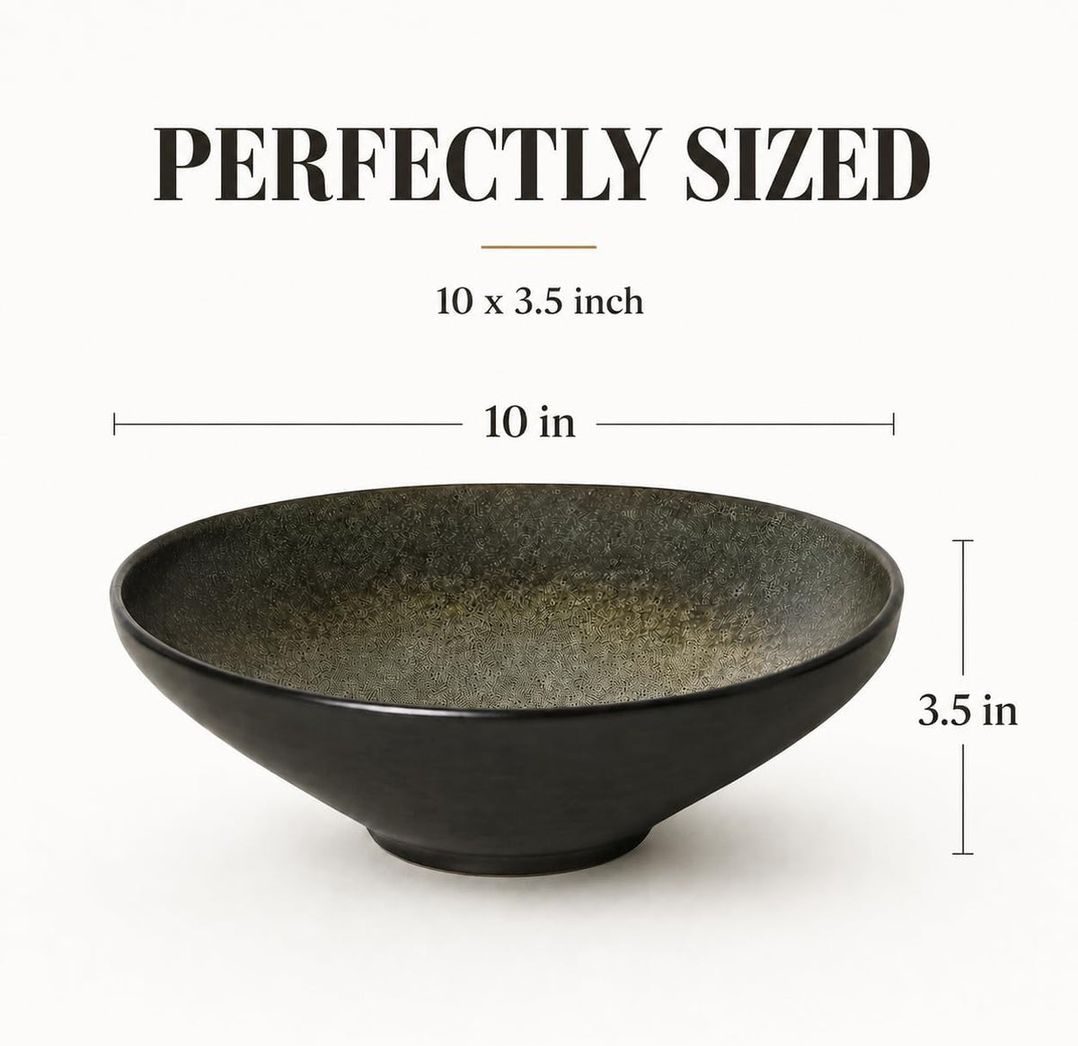 11'' Large Ceramic Decorative Bowl, Key Bowl for Entryway Table