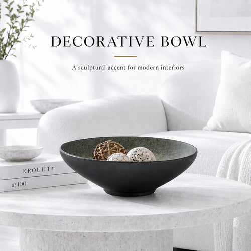 11'' Large Ceramic Decorative Bowl, Key Bowl for Entryway Table