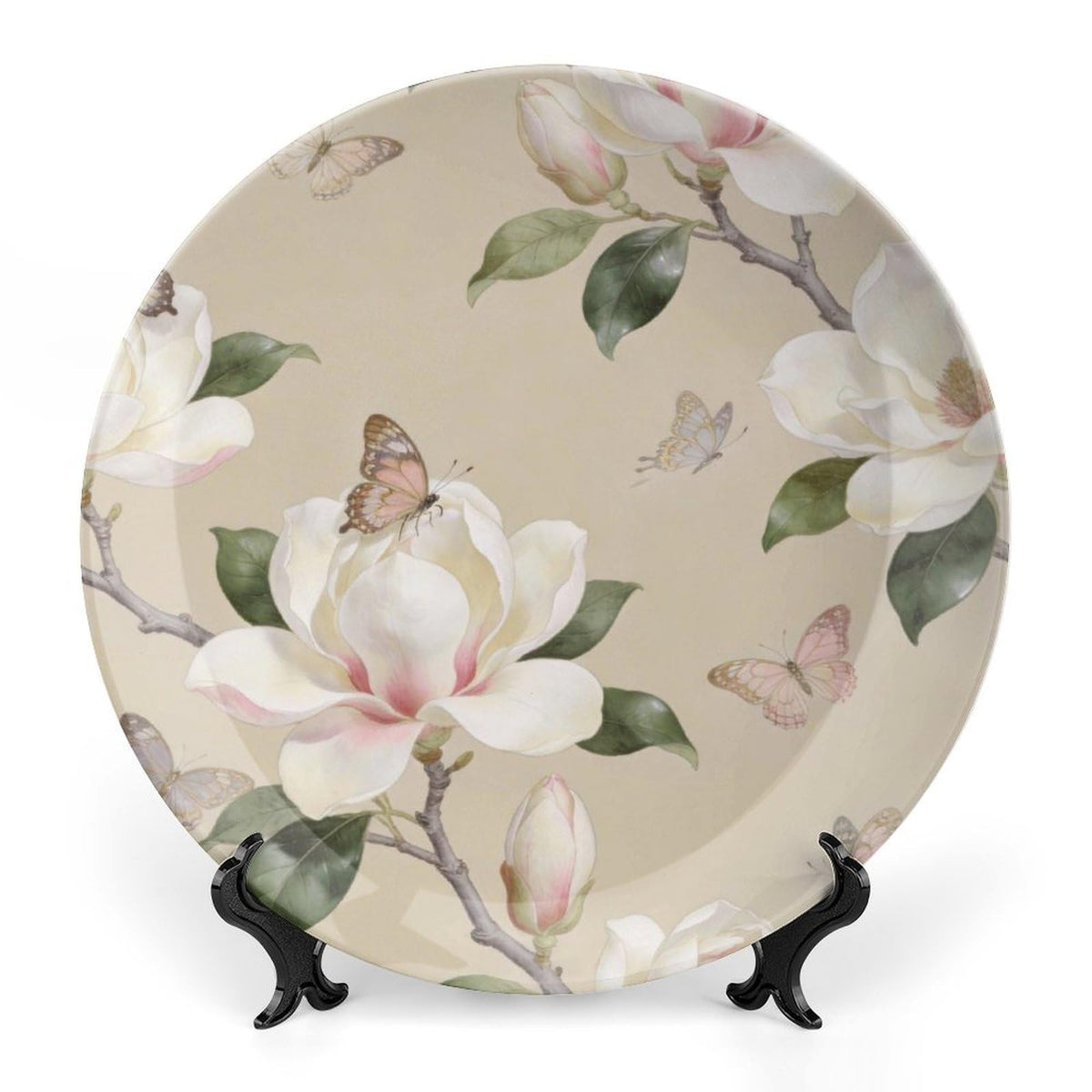 Hydrangea Decorative Plates for Display 10 Inch Floral Wall Decor