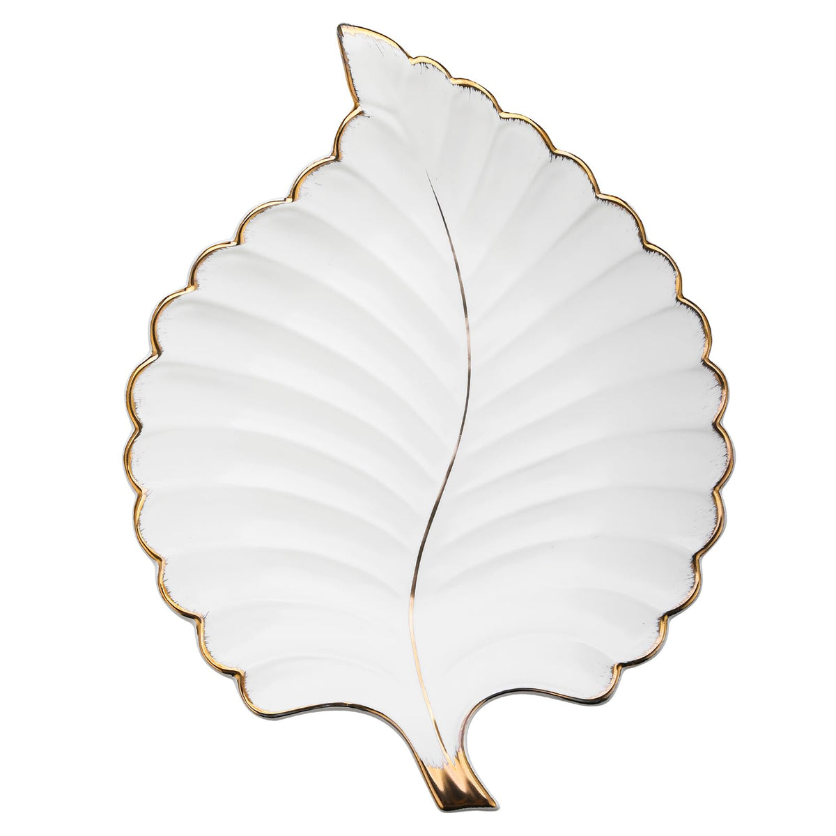 VanEnjoy Decorative Candy Dishes - Pink Ceramic Key Bowl for Entryway Table, Leaf Jewelry Plate Tray