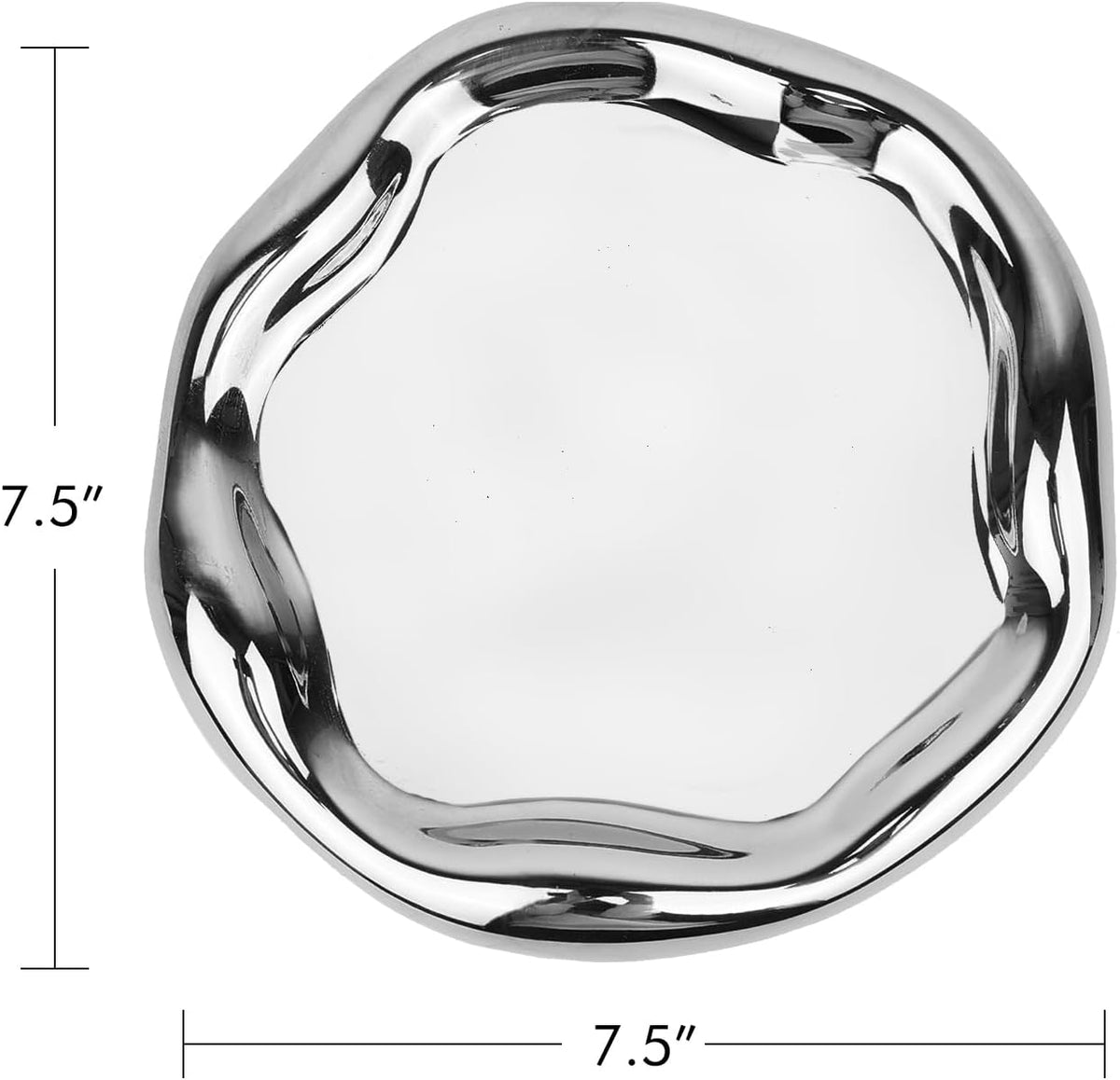 Silver Tray Decorative Vanity Tray Bathroom Tray Ceramic Jewelry Dish