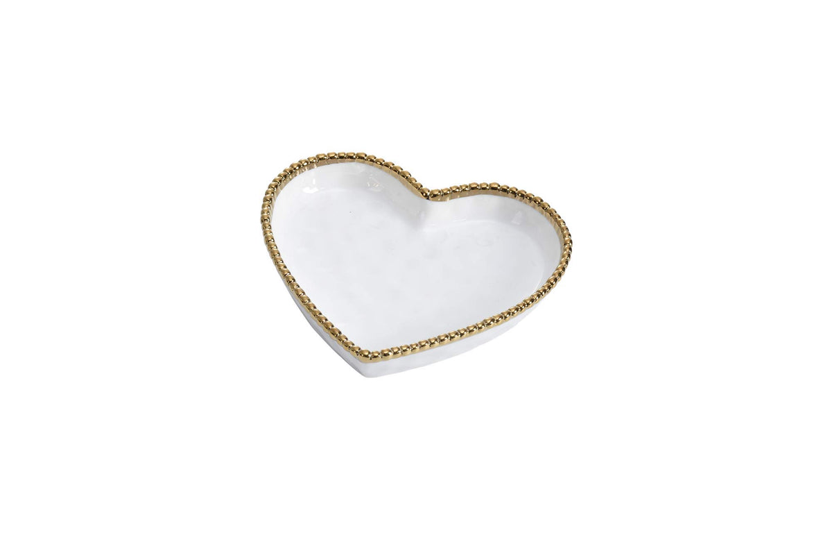 Pampa Bay Love is in the Air Medium Heart Dish (1, Gold)