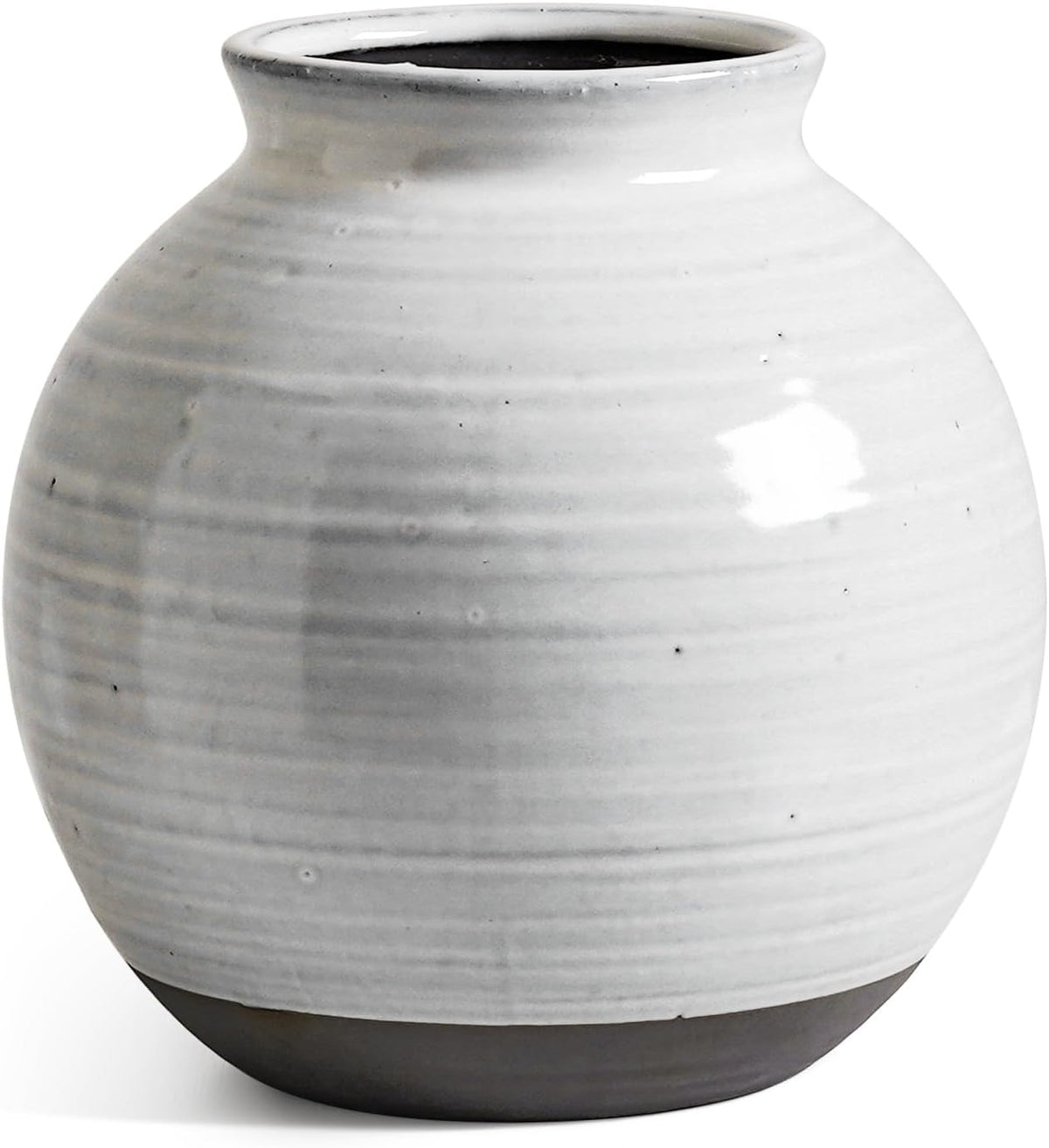 LE TAUCI Ceramic Vase, 9 Inch, Large Vase, Decorative Vase, Grey Vase