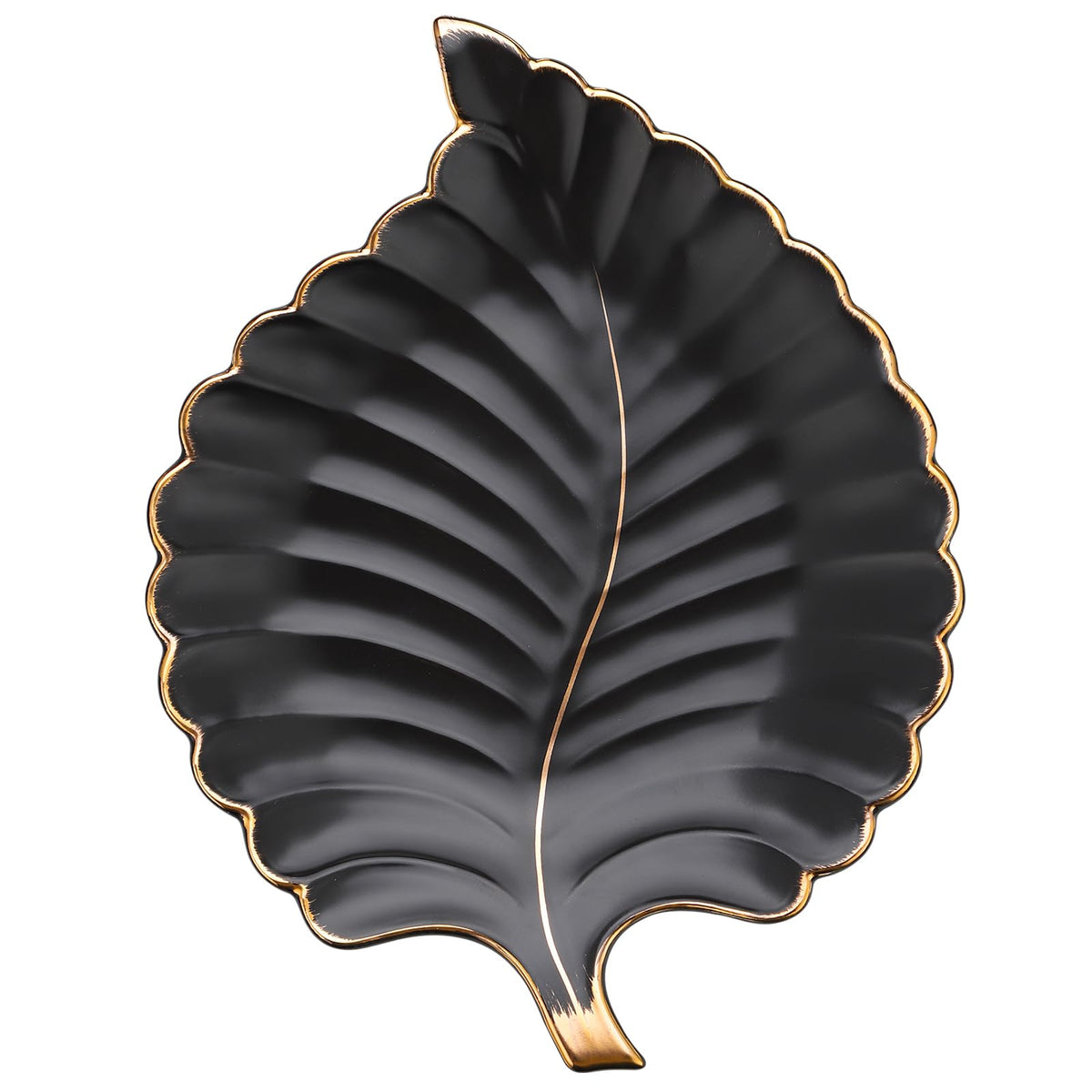 VanEnjoy Decorative Candy Dishes - Pink Ceramic Key Bowl for Entryway Table, Leaf Jewelry Plate Tray