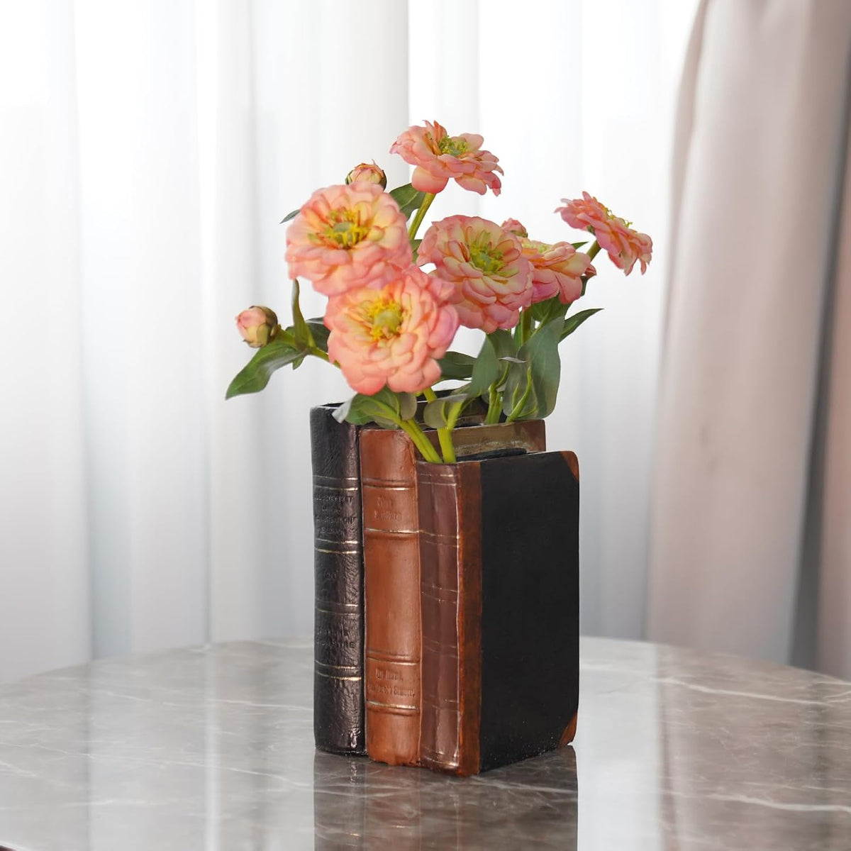 Guichifun Book Shaped Decorative Vase for Flowers