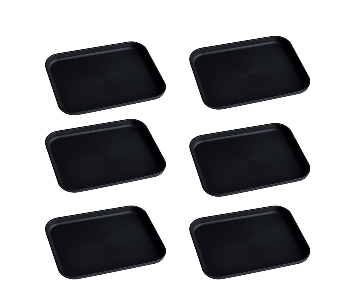 Small Tray 3 Pack, Blue 7.8 inch Wheat Straw Plastic Plates