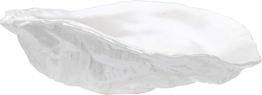 Creative Co-Op White Ceramic Shell Shaped Dish