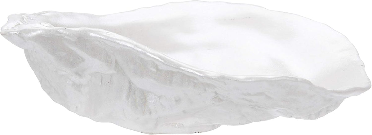 Creative Co-Op White Ceramic Shell Shaped Dish