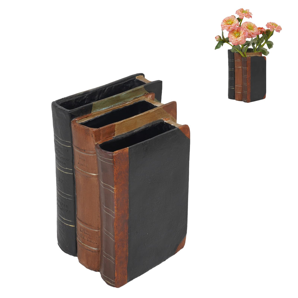 Guichifun Book Shaped Decorative Vase for Flowers