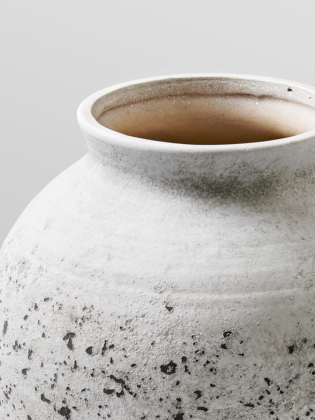 LE TAUCI Ceramic Vase, 9 Inch, Large Vase, Decorative Vase, White Vase