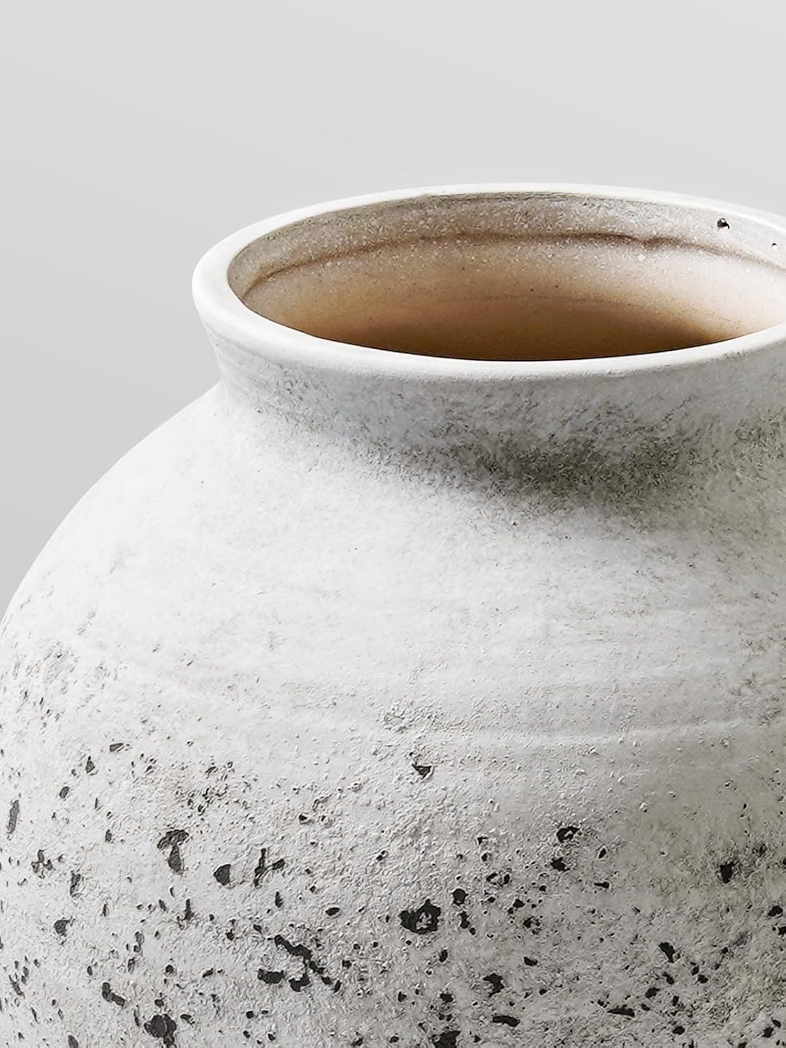 LE TAUCI Ceramic Vase, 9 Inch, Large Vase, Decorative Vase, White Vase