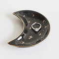 Small Moon Jewelry Dish Tray, Black