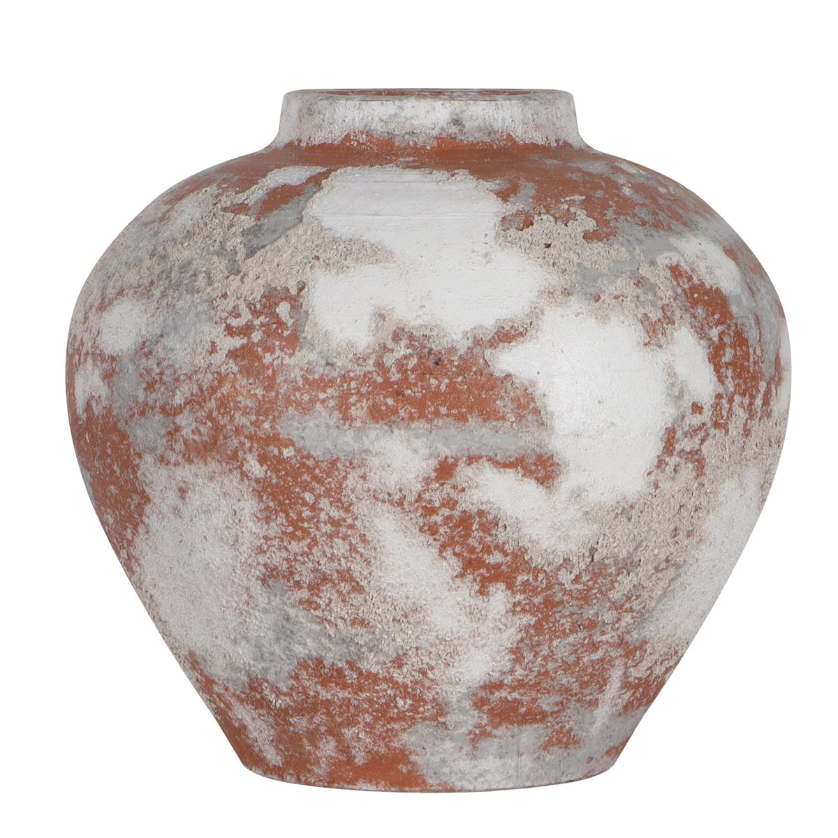 Cream Ceramic Flower Vase Speckled Bubble Glaze Home Decor
