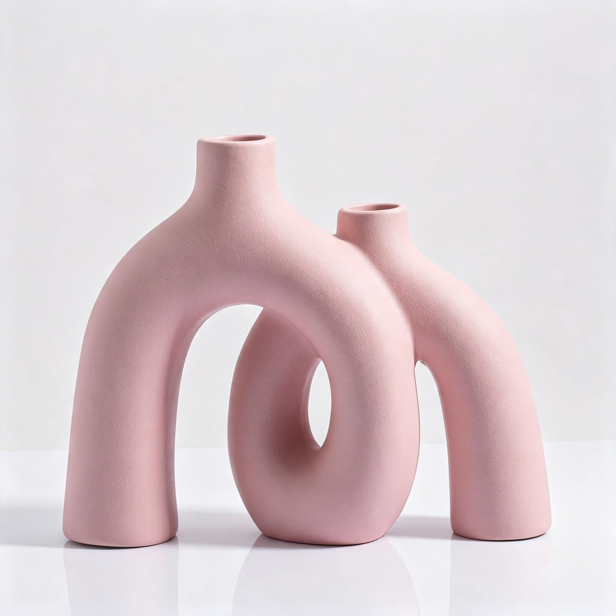 CEMABT Modern Nordic Boho Vase Set - Elegant Beige Matte Ceramic Vase for Living Room, Bookshelf, Mantel, Entryway Table & Console Decor | Home Decor Shelf Decorations Easter Gift