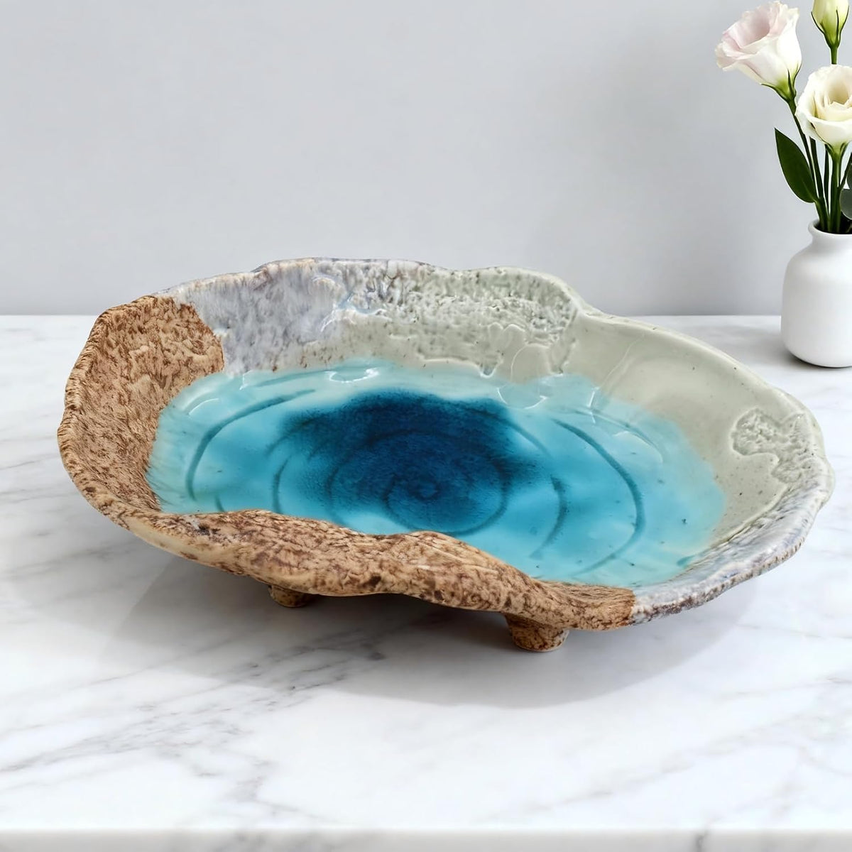 Fruit Bowl,12" Decorative Bowl,Ceramic Christmas Bowl,Jewelry and Key Holder for Modern Farmhouse Décor,Room Decor,Entryway Decor Bowls