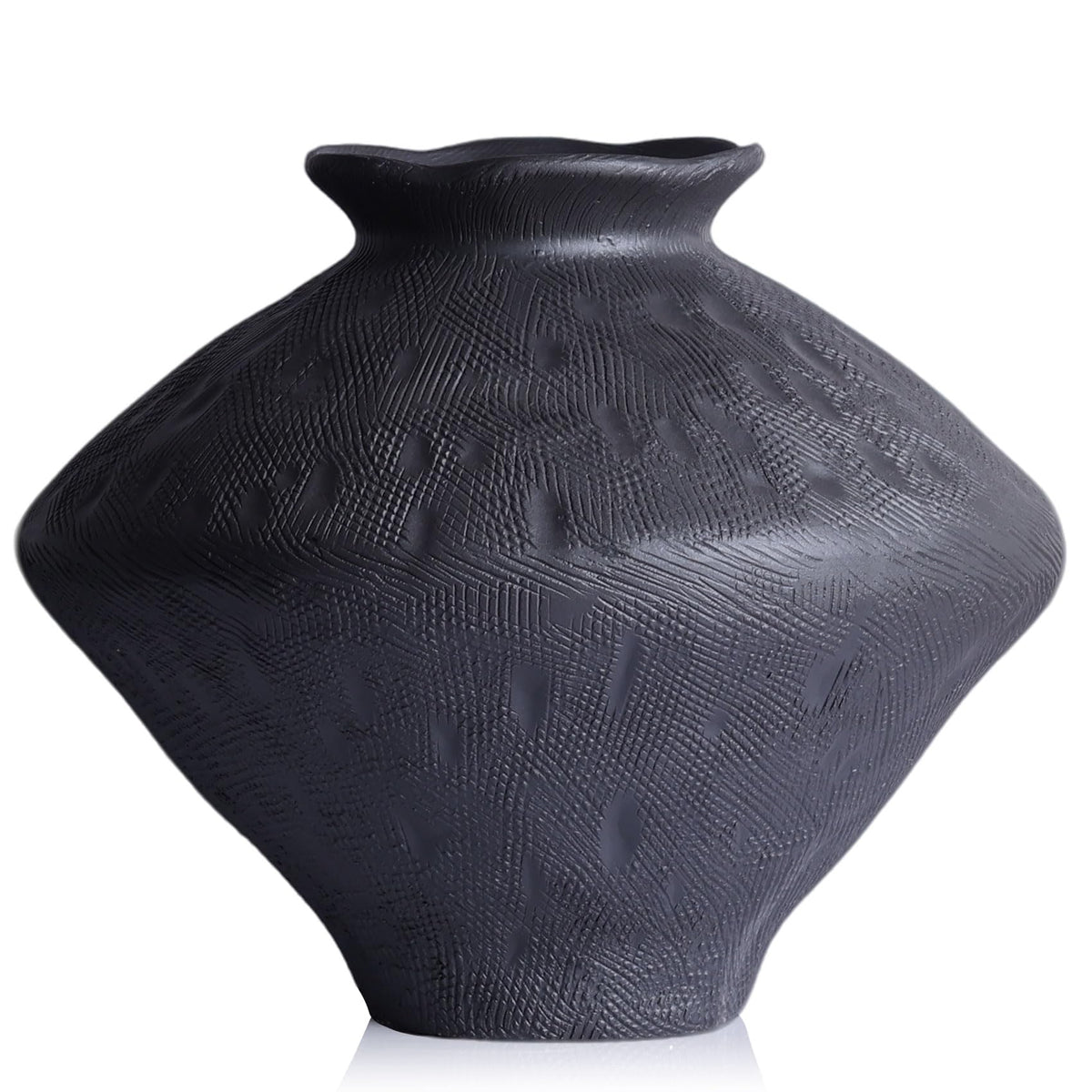 Wabi Sabi Rusty Vintage Vase, 6.3" Tall Wabi Sabi Decor Rustic Farmhouse Pottery Vase for Centerpiece, Textured Pottery Flower Vases for Home Decorative, Table, Living Room, Bedroom, Bathroom, Kitchen