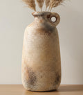 Ceramic Flower Vase, 10.2" Rustic Farmhouse Vase for Home Decor, Glazed Pottery Vase for Fresh Flowers, Pampas Grass, Coffee Table, Dining Table, Mantel and Bookshelf