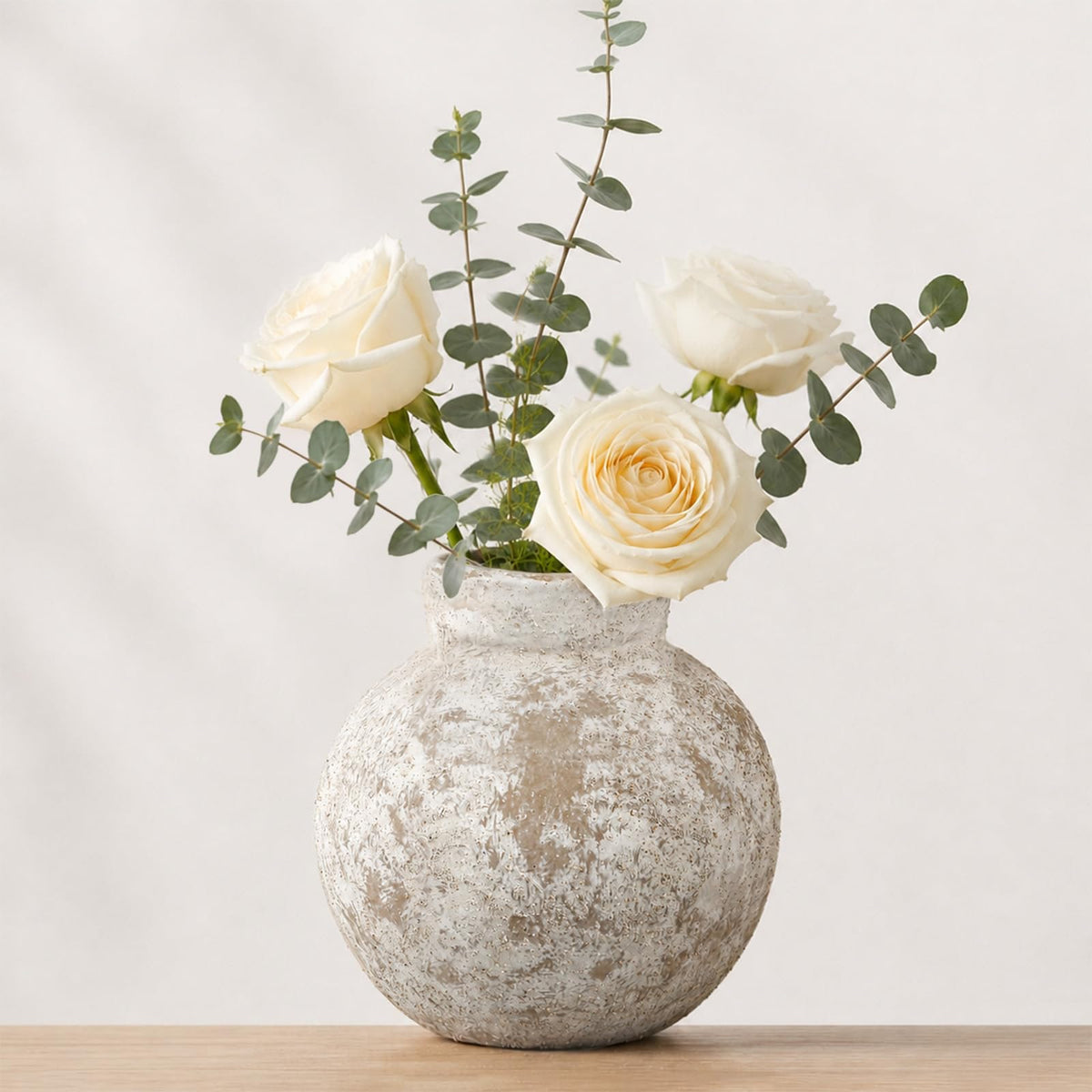 DOWAN 8.3'' Rustic Vintage Ceramic Vase for Home Decor, Distressed Minimalist Textured Farmhouse Accent for Living Room, Table, Shelf, Mantel & Entryway, Decorative Flower Vase, Gray