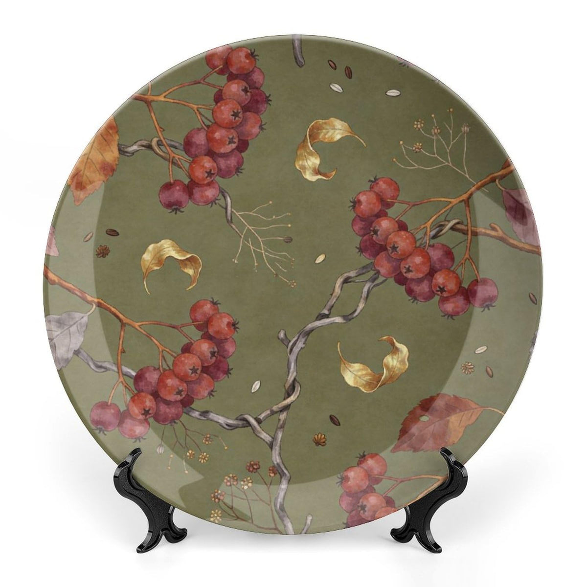 Decorative Plates 8" Fall Decor Acorn Wall Plates with Stand