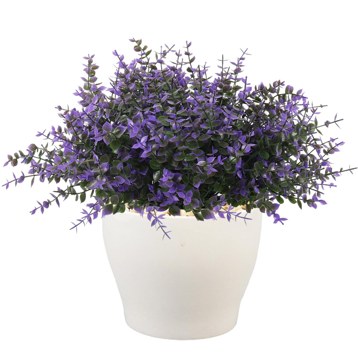 RECUTMS Artificial Flowers,Fake Boxwood Outdoor UV Resistant Plants,8 Packs