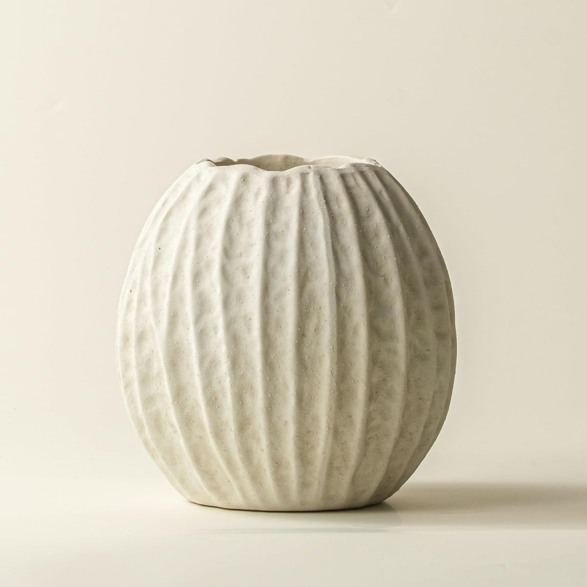 6.3 Inch White Ceramic Vase for Home Decor