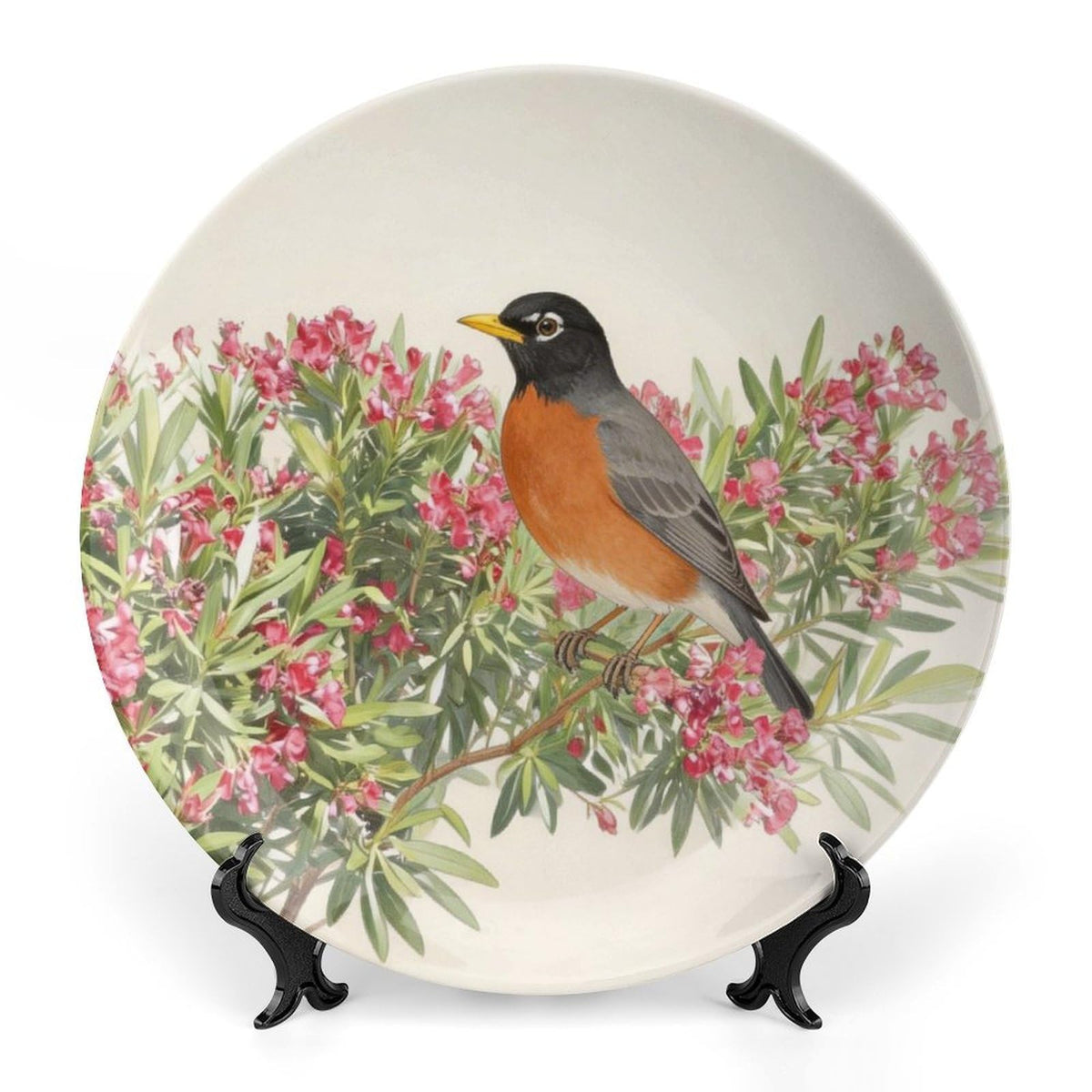 Hydrangea Decorative Plates for Display 10 Inch Floral Wall Decor