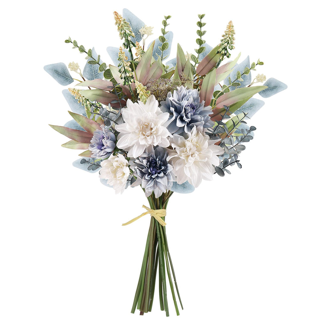 Artificial Fall Flowers Bouquet for Decoration, Fall Fake Silk Flower Arrangements Faux Autumn Flowers Fall Decorations for Home Indoor Office Wedding Bride Bouquets Tables Centerpieces Fall Decor