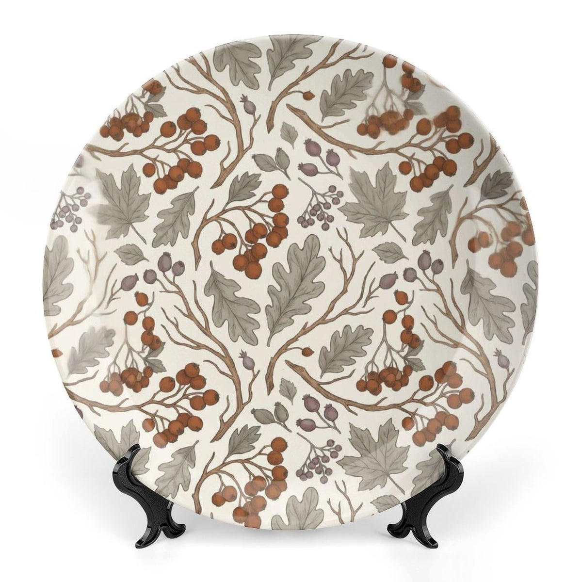 Decorative Plates 8" Fall Decor Acorn Wall Plates with Stand